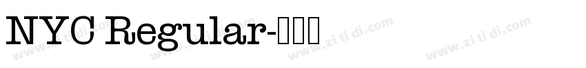 NYC Regular字体转换